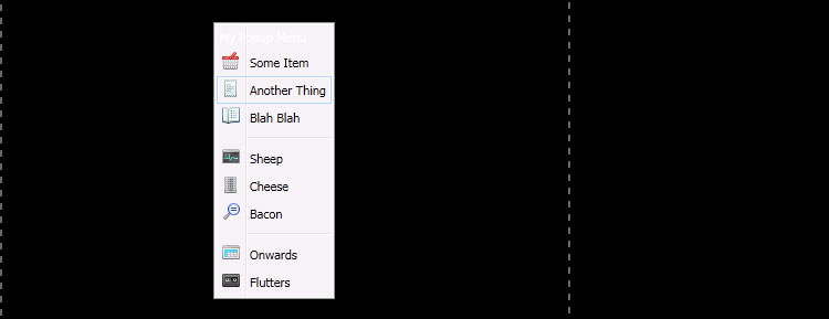 A Simple Good Looking Context Menu