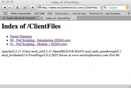 Directory indexing