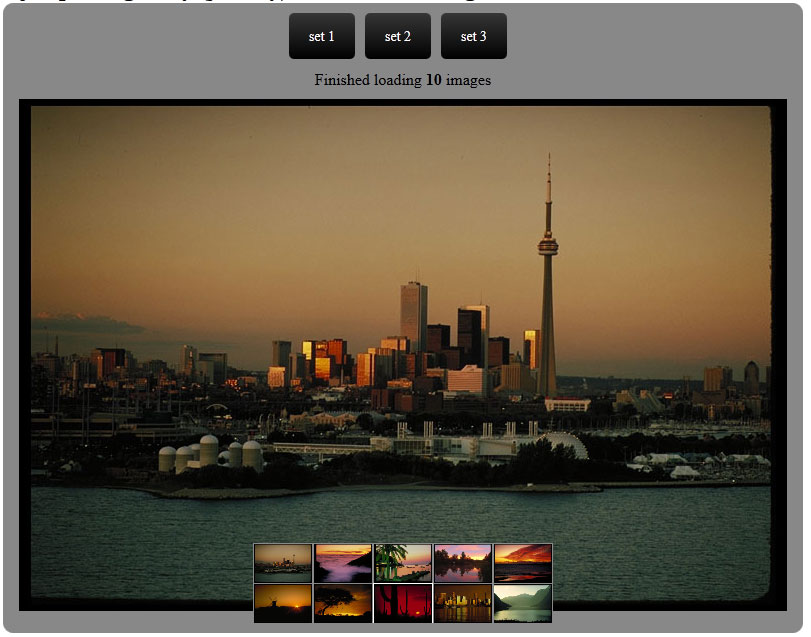 Ajaxy Photo Gallery with Custom Images Sets