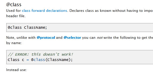 Objective-C Compiler Directives