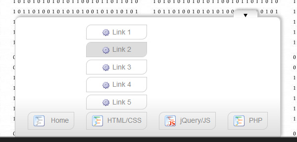 CSS3 Bottom menu