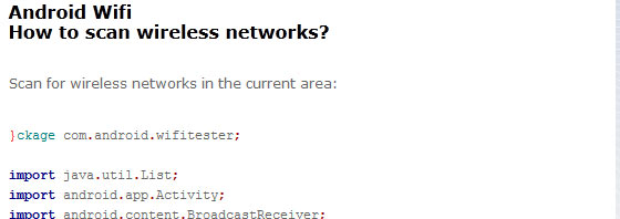 Android Wifi. How to scan wireless networks