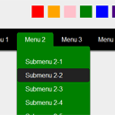 CSS3 multicolor menu CSS3 multicolor menu
