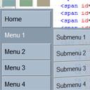 CSS3 vertical multicolor menu CSS3 vertical multicolor menu