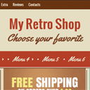 Retro shop single page layout Retro shop single page layout