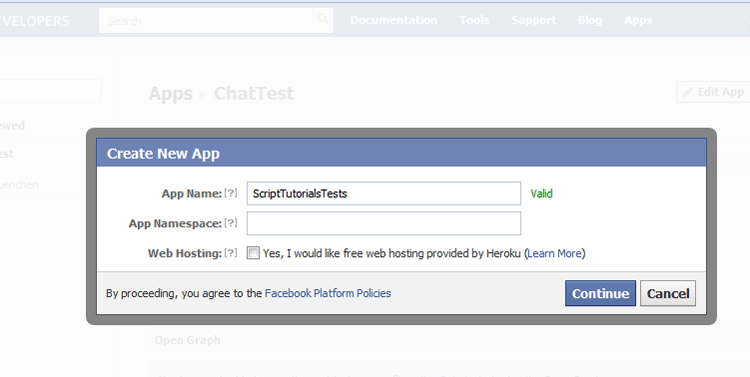 Faceboog Friends API - step 1