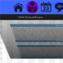 CSS3 3D top shift menu CSS3 3D top shift menu