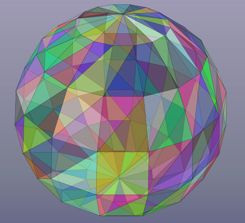 Triangle mesh for 3D objects in HTML5