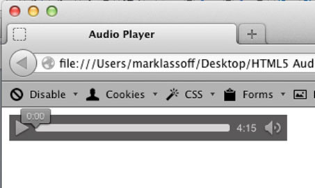 Audio Player in Firefox