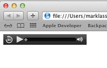Audio Player in Safari