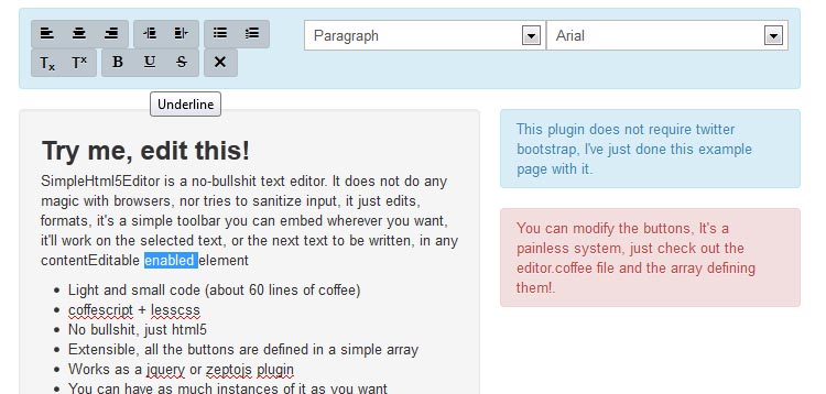 SimpleHtml5Editor