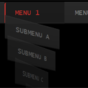 Whirling dropdown menu