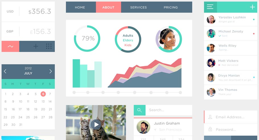 Free PSD UI Kit
