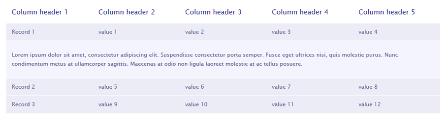 Creating expandable tables with jExpand