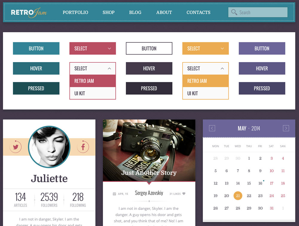 Retro Jam Ui Kit