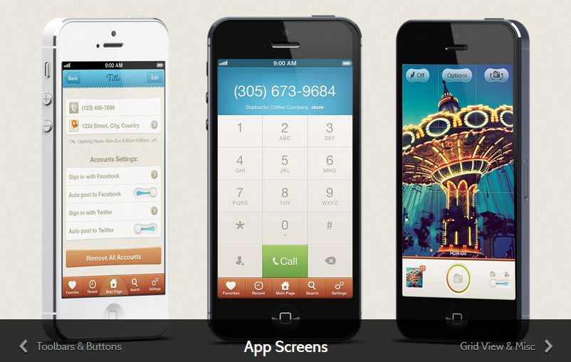 Vintage iOS UI Kit