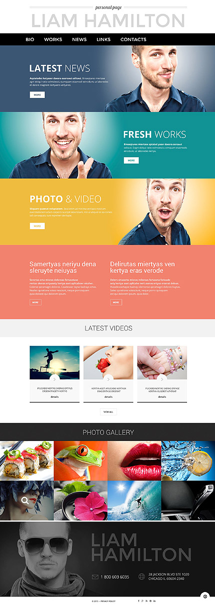 Personal Page WordPress Theme