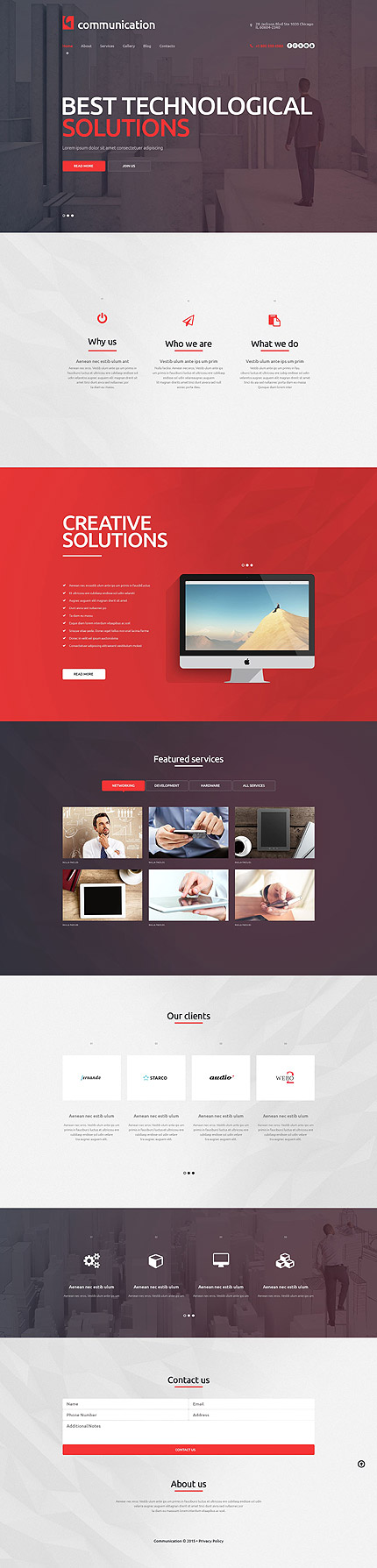 Communications WordPress Theme