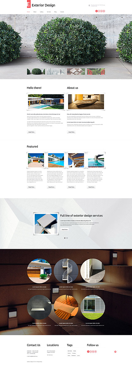 Exterior Design WordPress Template