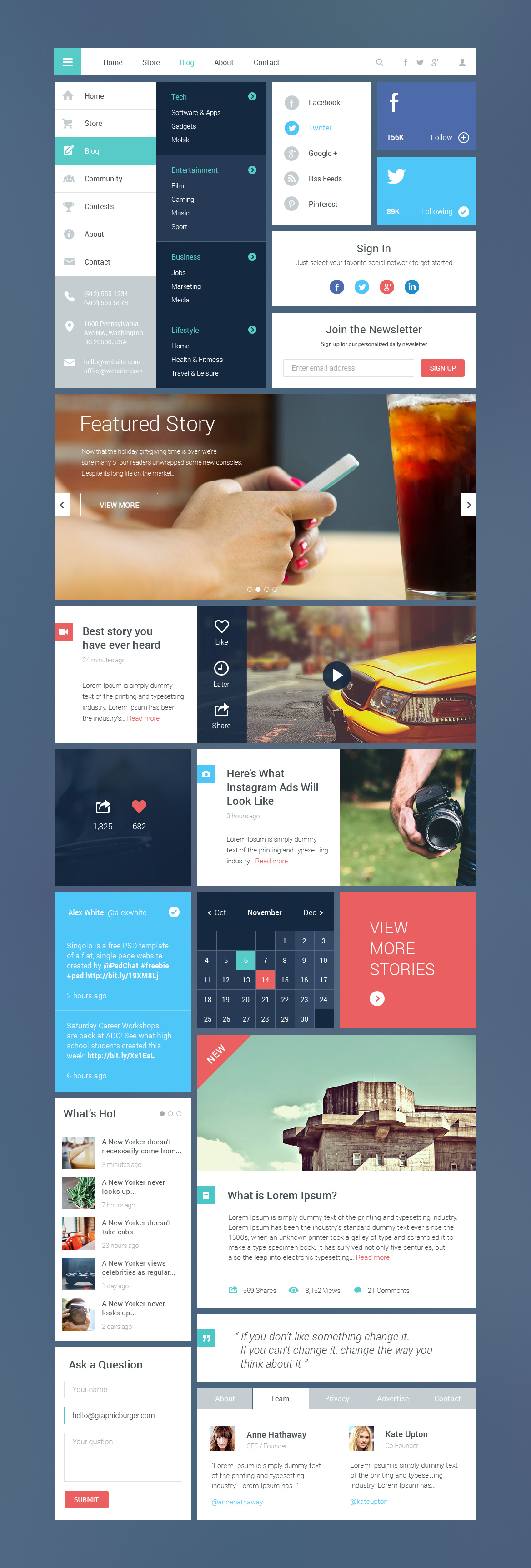 Blog / Magazine UI Kit