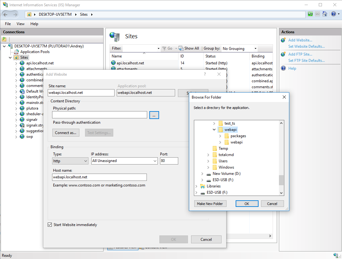 IIS - Add Website