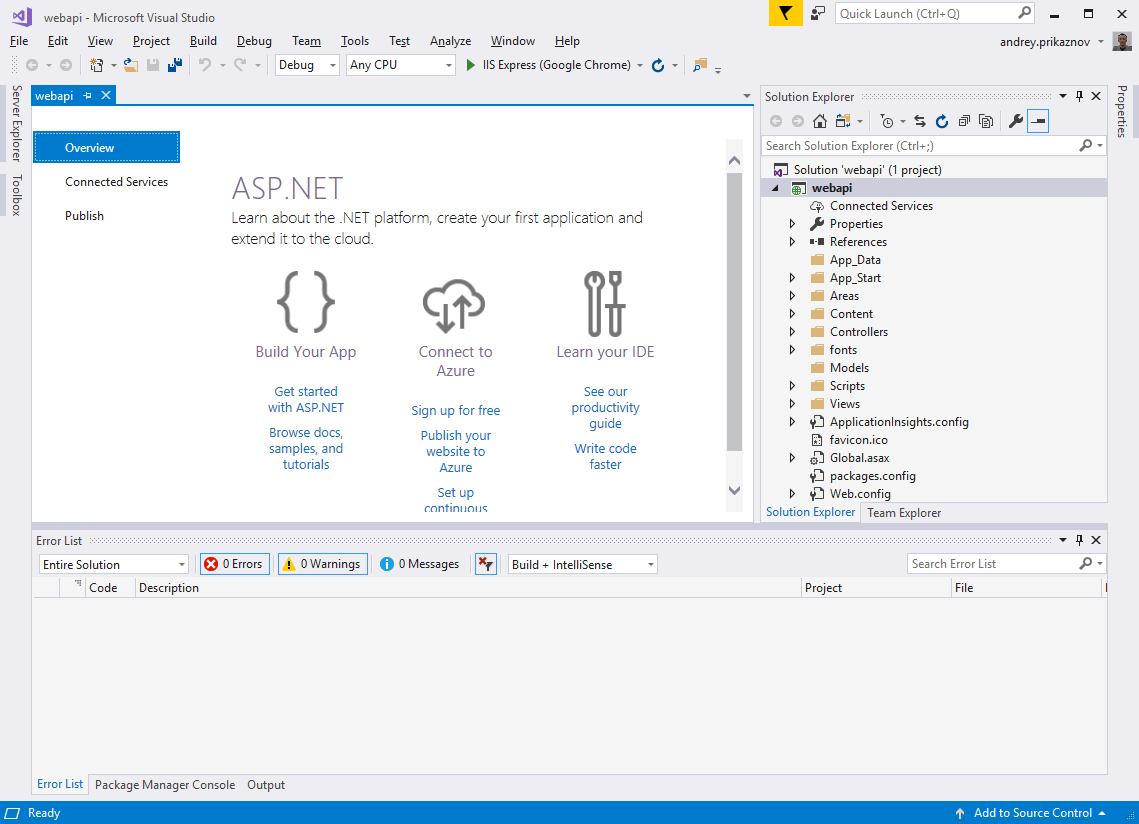 ASP.NET Web API Created