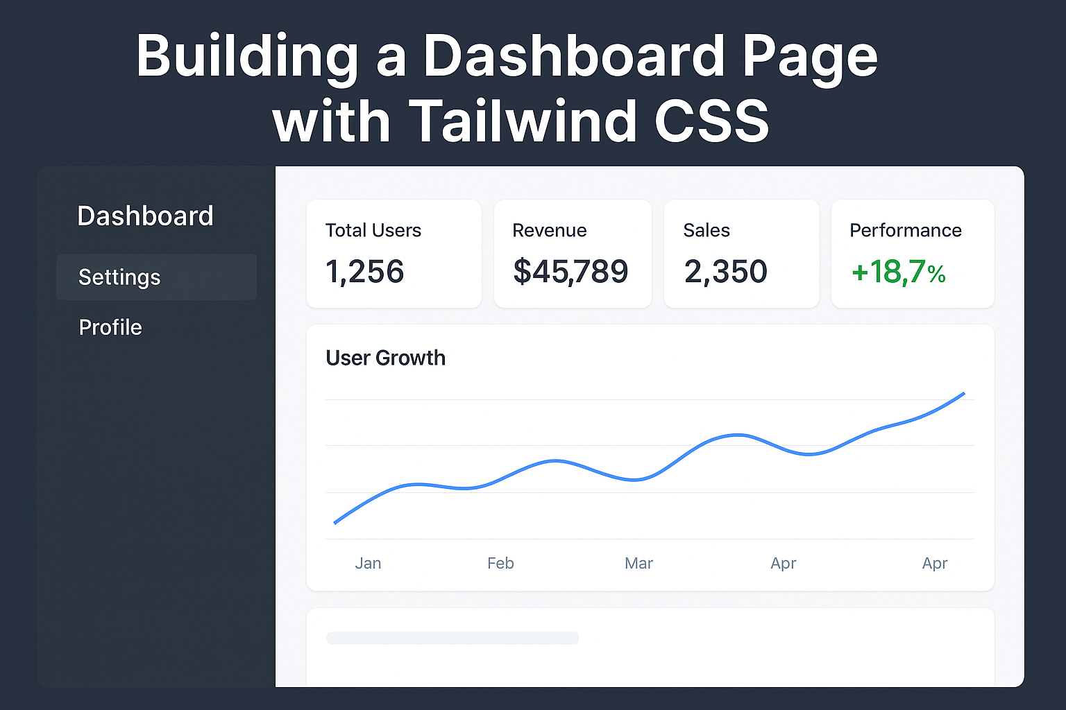 You are currently viewing Extended Dashboard page with Tailwind CSS